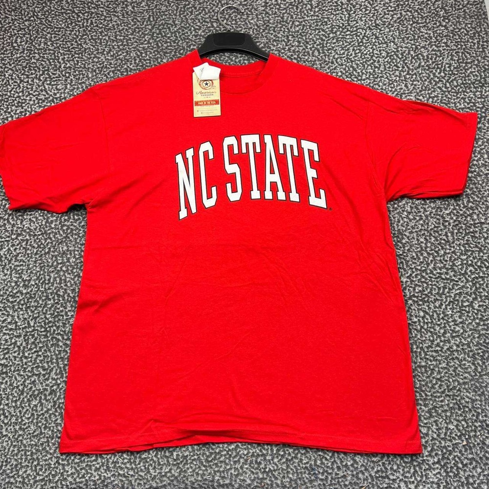 NC State Wolfpack Shirt Men XXL Red The Game American Threads New 2XL